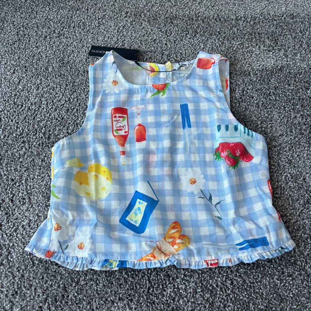 Fashion Nova Plaid Picnic Top
